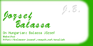 jozsef balassa business card