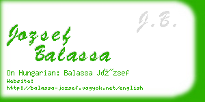 jozsef balassa business card